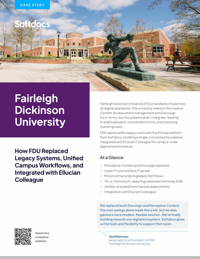 Download the Case Study Case Study: Fairleigh Dickinson University