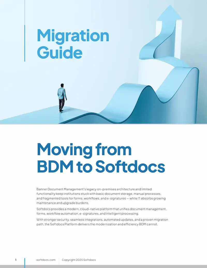 Download the Migration Guide  Migration Guide: Moving from Banner Document Management to Softdocs
