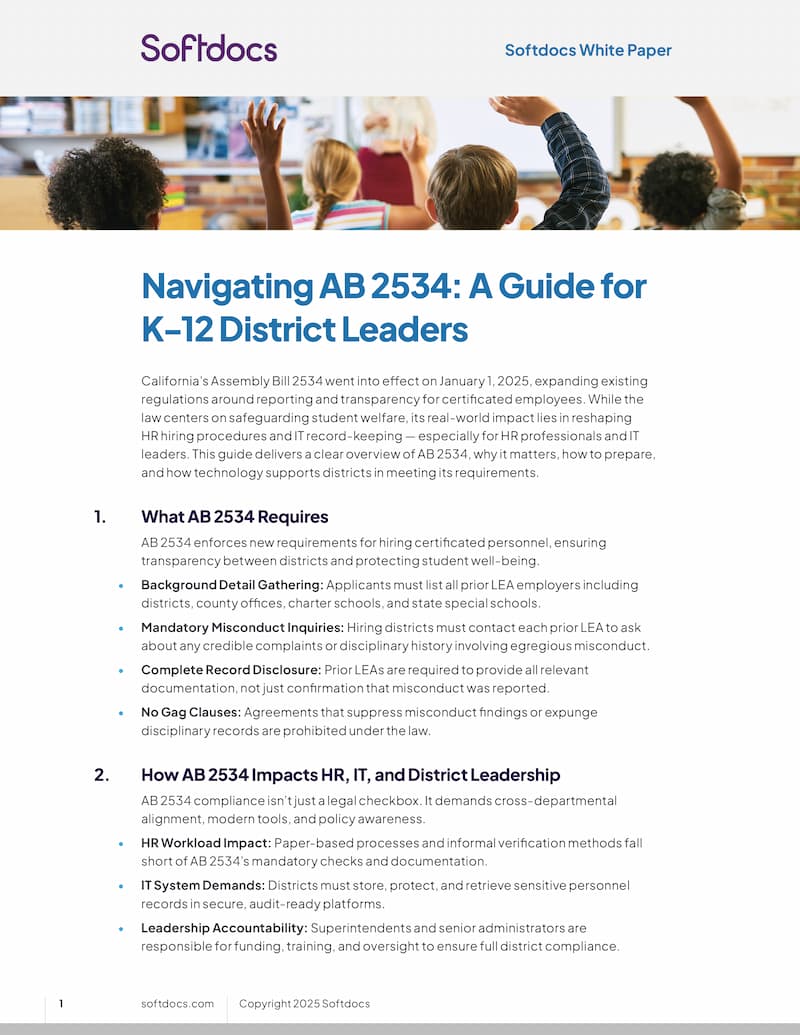 Download the White Paper Navigating AB 2534: A Guide for K-12 District Leaders